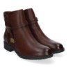 Botines tacón bajo cómodos elegantes correa para mujer color marrón RD817
