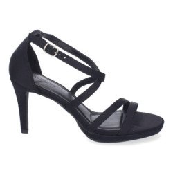 Sandalias de tacón medio de vestir para mujer color negro S-2383