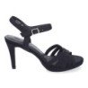 Sandalias de tacón medio de vestir para mujer  color negro S-2384