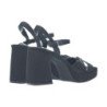Sandalias de fiesta tacón y plataforma mujer color negro