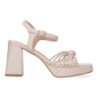 Sandalias de fiesta tacón ancho cómodo mujer color beige S-2400