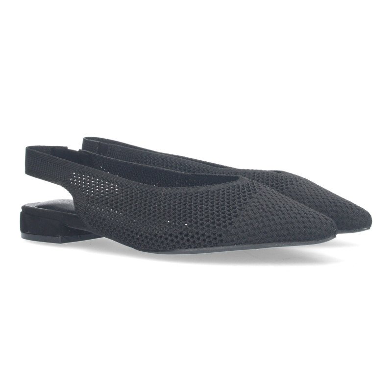 Zapatos planos cómodos salón para mujer color negro S-3192