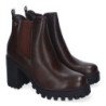 Botines de tacón medio cómodos para mujer color marron SA6246