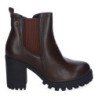 Botines de tacón medio cómodos para mujer color marron SA6246