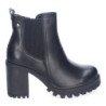 Botines de tacón medio cómodos para mujer color negro SA6246