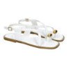 Sandalias planas para mujer cómodas color blanco TC-1U1