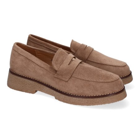 Mocasines para mujer cómodos color kaki TC-66