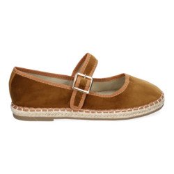 Bailarinas estilo alpargatas en yute para mujer color camel TF2905