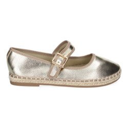 Bailarinas doradas estilo alpargatas en yute para mujer TF2905