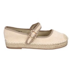 Bailarinas estilo alpargatas en yute para mujer color beige TF2909