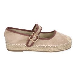 Bailarinas estilo alpargatas en yute para mujer color kaki TF2909