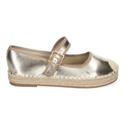 Bailarinas doradas estilo alpargatas en yute para mujer TF2909