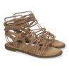 Sandalias planas cómodas lazos trenzados para mujer color caqui TF3107
