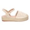 Alpargatas de plataforma en yute y hebilla mujer color beige TF3307