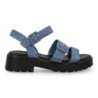 Sandalias planas cómodas hebilla para mujer color azul TF3525
