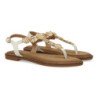Sandalias planas cómodas diseño brillante para mujer color blanco TF5552