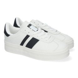 Zapatillas sneakers con plataforma mujer color blanco TT-50