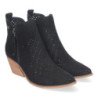 Botines de tacón cómodo calados color negro para mujer VR003