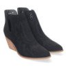 Botines de tacón bajo calados cómodos color negro para mujer VR004