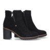 Botines color negro de tacón medio cremallera mujer VR3-507
