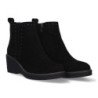 Botines de cuña cómodos con tachuelas para mujer color negro VR3-520