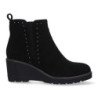 Botines de cuña cómodos con tachuelas para mujer color negro VR3-520
