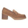 Mocasines de tacón cómodo para mujer color camel VR3-537