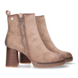 Botines de tacón y plataforma mujer color blanco VR3-561