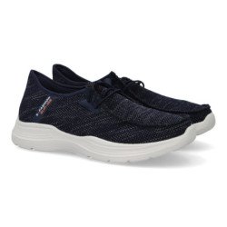 Deportivas cómodas lazos elasticos ligeras para hombre color marino VR5-115