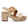 Sandalias de plataforma y tacón en yute para mujer color beige VR5-1610