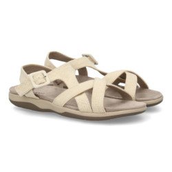 Sandalias planas cómodas para mujer color beige VR5-1655