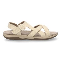 Sandalias planas cómodas para mujer color beige VR5-1655