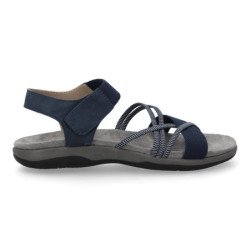 Sandalias planas cómodas para mujer color marino VR5-1657