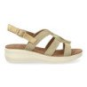 Sandalias doradas planas cómodas para mujer VR5-1663
