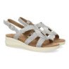 Sandalias plateadas planas cómodas para mujer VR5-1663