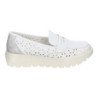 Mocasines planos calados para mujer color blanco VR5-1676