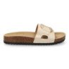 Sandalias planas cómodas suela bio para mujer color beige VR5-1756