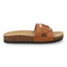 Sandalias planas cómodas elegantes para mujer color camel VR5-1756