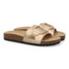 Sandalias planas cómodas elegantes para mujer color champan VR5-1756