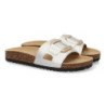 Sandalias planas plateadas cómodas elegantes para mujer VR5-1756