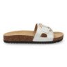 Sandalias planas plateadas cómodas elegantes para mujer VR5-1756