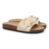 Sandalias planas cómodas bio en pala para mujer color beige VR5-1757