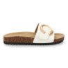 Sandalias planas cómodas bio en pala para mujer color blanco VR5-1757