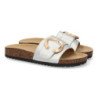 Sandalias plateadas planas cómodas diseño para mujer VR5-1757