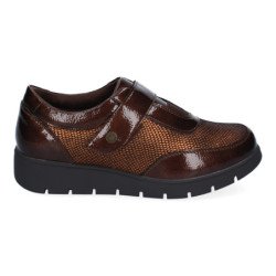 Zapatillas planas cómodas elegantes para mujer color bronce VRA-1028