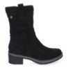 Botines planos cómodos para mujer color negro VRA-1071