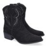 Botines estilo campero cómodo para mujer color negro VRA-1160