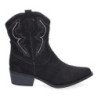 Botines estilo campero cómodo para mujer color negro VRA-1160