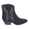 Botines estilo campero tacón bajo para mujer color negro VRA-1163