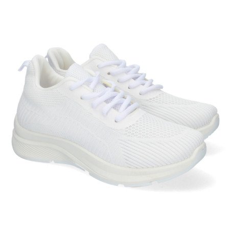 Zapatillas sneakers deportivas cómodas para mujer color blanco VRA-682